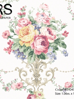 วอลเปเปอร์ลายดอกไม้วินเทจ FWS-D45W