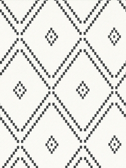 วอลเปเปอร์ลายเส้นหยักโมเดิร์นสีดำพื้นเป็นเทกเจอร์ผ้าลายกระสอบสีขาว BES2-B11W