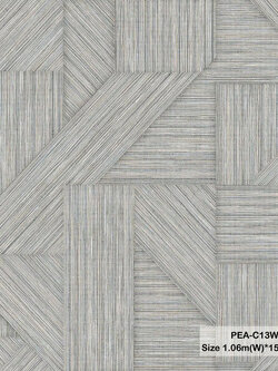 วอลเปเปอร์ลายไม้ประยุกต์ สีเทาอมฟ้า PEA-C13W