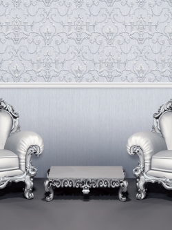 วอลเปเปอร์ วินเทจ สีเทาเนื้อหนา No.BLE-B24