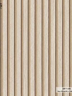 วอลเปเปอร์ลายไม้ระแนง สีน้ำตาล AW7-A96