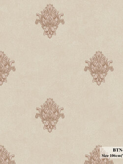 วอลเปเปอร์ลายหลุยส์คลาสสิค สีทองแดงพื้นสีน้ำตาล BTN-C71W