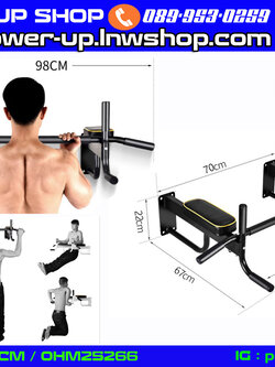 บาร์โหนแบบเจาะยึดติดผนัง ดึงข้อ และ Dip