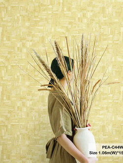 วอลเปเปอร์สไตล์โมเดิร์น สีเหลืองทอง PEA-C44W