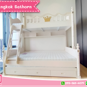 จัดส่งและติดตั้งเตียง 2 ชั้นรุ่น Crown ที่ The Bangkok Sathorn Condo