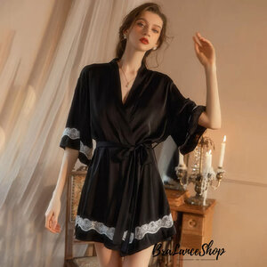 BLS✿SQ12 เสื้อคลุมลูกไม้ ผ้าซาติน