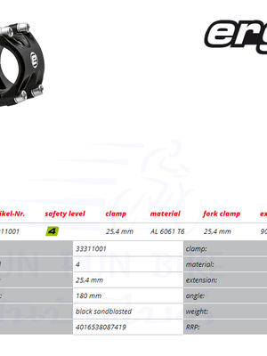 ERGOTEC : OCTOPUS 2 สเตมคอจุ่มปรับองศาได้ 90,25.4 มม.