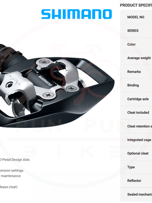 Shimano : PD-ED500 บันไดคลีทภูเขา แบบคลีท 2 ด้าน มีกรอบ คลีทปลดเร็ว