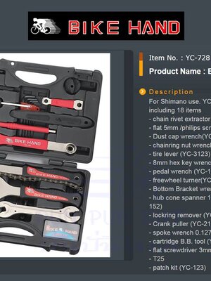BIKEHAND YC-728 ชุดเครื่องมือ 18 ชิ้น