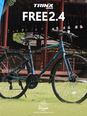 TRINX : FREE2.4 จักรยานไฮบริด เฟรมอลูมิเนียม 24 สปีด ดิสเบรค พร้อมตะแกรง บังโคลน ขาตั้ง