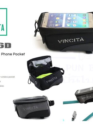 VINCITA : B026D กระเป๋าวางบนเฟรม พร้อมซองมือถือ