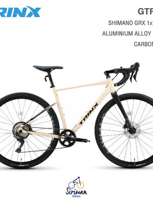TrinX : GTR 2.0 จักรยาน Gravel Bike เกียร์ SHIMANO GRX 11SP ดิสก์น้ำมัน SHIMANO GRX ดุมแบริ่ง แกนสอด THRU AXLE ตะเกียบ CARBON T700