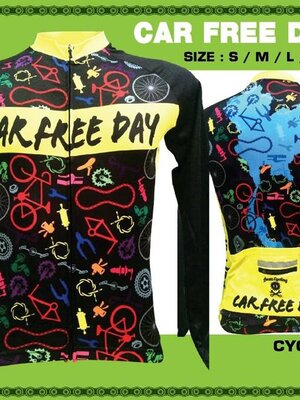BOOM CYCLING :BCRCFD เสื้อจักรยานเจอซี่ Car Free Day