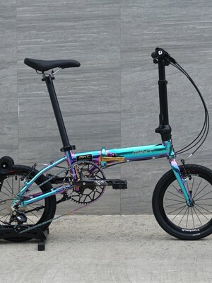 MINT : T9-16" จักรยานพับได้ฃ้อ 16" เฟรมอลูมิเนียม 9 สปีด วีเบรก เบาพียง 9.9 กก.
