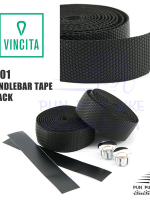 VINCITA : T001 ผ้าพันแฮนด์ สีดำ
