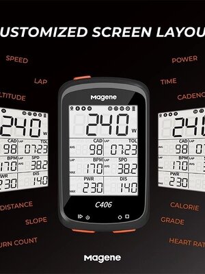 MAGENE : C406 ไมล์ GPS พร้อมบาร์ฟลาย