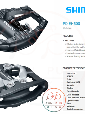 Shimano : PD-EH500 บันไดเสือภูเขาแบบคลีท 1 ด้าน คลีทปลดเร็ว