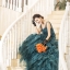 PW307 - **พรีออเดอร์ค่ะ** ชุดคู่ถ่ายพรีเวดดิ้ง (prewedding dress) & ชุดแต่งงานแฟนซี (Fancy wedding dress)ชายหญิง "ธีมสีเขียว"