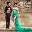 PW148 - Pre order ชุดคู่ถ่ายพรีเวดดิ้ง (prewedding dress) & ชุดแต่งงานแฟนซี (Fancy wedding dress)ชายหญิง "ธีมสีเขียว-ดำ"
