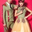 PW411-**พรีออเดอร์**ชุดคู่ถ่ายพรีเวดดิ้ง (prewedding dress) & ชุดแต่งงานแฟนซี (Fancy wedding dress)ชายหญิง "ธีมสีเขียวทหาร"