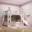 เตียง 2 ชั้นสไลด์เดอร์รุ่น Dream Castle สีชมพู