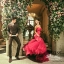PW258- **พรีออเดอร์ค่ะ** ชุดคู่ถ่ายพรีเวดดิ้ง (prewedding dress) & ชุดแต่งงานแฟนซี (Fancy wedding dress)ชายหญิง "ธีมสีแดง"