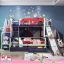 เตียง2 ชั้นสไลเดอร์ รุ่น Super Car Bunk Bed ขนาด 4 ฟุต
