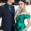 PW424- **พรีออเดอร์**ชุดคู่ถ่ายพรีเวดดิ้ง (prewedding dress) & ชุดแต่งงานแฟนซี (Fancy wedding dress)ชายหญิง "ธีมสีเขียวเข้ม"