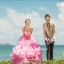 PW092 - **พรีออเดอร์** ชุดคู่ถ่ายพรีเวดดิ้ง (prewedding dress) & ชุดแต่งงานแฟนซี (Fancy wedding dress)ชายหญิง สไตล์ colorful "ธีมสีน้ำตาล-ชมพู"