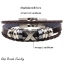 สร้อยข้อมือแฟชั่น เชือกหนังสีน้ำตาล