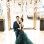 PW307 - **พรีออเดอร์ค่ะ** ชุดคู่ถ่ายพรีเวดดิ้ง (prewedding dress) & ชุดแต่งงานแฟนซี (Fancy wedding dress)ชายหญิง "ธีมสีเขียว"