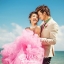 PW092 - **พรีออเดอร์** ชุดคู่ถ่ายพรีเวดดิ้ง (prewedding dress) & ชุดแต่งงานแฟนซี (Fancy wedding dress)ชายหญิง สไตล์ colorful "ธีมสีน้ำตาล-ชมพู"