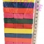 เกมส์จังก้าไม้สีสดตึกถล่ม+ลูกเต๋า 54 ชิ้น(จัมโบ้) 28.5 ซม.(1x3)