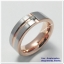 แหวนทังสเตน Rose gold เพชรสวิส พร้อมสลักชื่อ