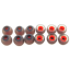ขาย x-tips Red จุกยางเนื้อหนา แกนแดงขนาด 4mm 1 แพค 6 คู่ มี 3 ขนาด