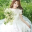 BR003 **พรีออเดอร์**ชุดแต่งงานสั้นสีขาว (wedding dress) แขนตุ๊กตามีระบายน่ารักๆ ใส่แล้วสวยหวานสไตล์คุณหนูค่ะ