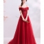 DL106 **พรีออเดอร์** ชุดออกงานสีแดง ชุดราตรี เดรสยาวออกงาน (Night party dresses) ชุดไปงานแต่งงานสวยๆ "ธีมสีแดง"