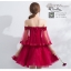 DS030 - **Pre order** ชุดราตรี เดรสสั้นออกงาน (short dresses) ชุดไปงานแต่งงานสวยๆ "ธีมแดง"