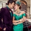 PW424- **พรีออเดอร์**ชุดคู่ถ่ายพรีเวดดิ้ง (prewedding dress) & ชุดแต่งงานแฟนซี (Fancy wedding dress)ชายหญิง "ธีมสีเขียวเข้ม"