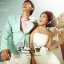 PW144 - **เลิกผลิตค่ะ** ชุดคู่ถ่ายพรีเวดดิ้ง (prewedding dress) & ชุดแต่งงานแฟนซี (Fancy wedding dress)ชายหญิง "ธีมสีขาว-ฟ้า"