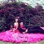 PW005 - **พร้อมส่งทั้งเซ็ท** ชุดคู่ถ่ายพรีเวดดิ้ง (prewedding dress) & ชุดแต่งงานแฟนซี (Fancy wedding dress)ชายหญิง "ธีมสีชมพู-ดำ"