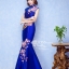 PW608- **พร้อมส่งสีเทาเงิน**ชุดกี่เพ้ายาว ชุดยกน้ำชา ชุดถ่ายพรีเวดดิ้ง (prewedding dress) & ชุดแต่งงานแฟนซี (Fancy wedding dress) "ธีมสีเทาเงิน"