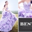 PW460- **พรีออเดอร์**ชุดแต่งงานแฟนซี ชุดเดรสสีม่วง ชุดถ่ายพรีเวดดิ้ง (prewedding dress) & ชุดแต่งงานแฟนซี (Fancy wedding dress) "ธีมสีม่วง ดำ"
