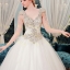 ฺBRL051 **พรีออเดอร์**ชุดแต่งงานหรูหราประดับดอกไม้ผสมเพชรและคริสตัล สวยงามดุจเจ้าหญิง