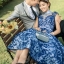 PW318 - **พร้อมส่งเฉพาะชุดผู้ชาย** ชุดคู่ถ่ายพรีเวดดิ้ง (prewedding dress) & ชุดแต่งงานแฟนซี (Fancy wedding dress)ชายหญิง "ธีมสีน้ำเงิน"