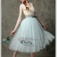 ฺBM0105 - พรีออเดอร์ ชุดเพื่อนเจ้าสาวราตรียาวสีครีม กระโปรงผ้ามุ้งสีหวานพาสเทล น่ารักมากๆค่ะ