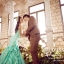 PW161 - **พร้อมส่งเฉพาะชุดผญ.** ชุดคู่ถ่ายพรีเวดดิ้ง (prewedding dress) ชุดคู่รัก & ชุดแต่งงานแฟนซี (Fancy wedding dress)ชายหญิง "ธีมสีเขียวมินต์-น้ำตาลค่ะ""
