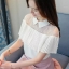 เสื้อชีฟองสไตน์เกาหลีพร้อมส่ง #เสื้อชีฟองแต่งเกล็ดระบายด้านหน้า #เสื้อทำงานเกาหลี #เสื้อสมัครงาน #ชุดสมัครงาน #เสื้อใส่กับผ้าถุง #เสื้อใส่กับผ้าซิ่น