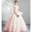 DL107 **พรีออเดอร์** ชุดออกงานสีขาวชมพู ชุดราตรี เดรสยาวออกงาน (Night party dresses) ชุดไปงานแต่งงานสวยๆ "ธีมสีขาวชมพู"