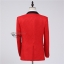 ST114- **พรีออเดอร์**สูทแฟนซีผู้ชายสีแดงเนื้อนูนลายดอกไม้ พร้อมกั๊กและกางเกง ชุดสูทเจ้าบ่าว สูทแฟนซี ถ่ายพรีเวดดิ้ง & ชุดแต่งงานแฟนซี (Fancy wedding dress) สูทผู้ชายสีแดงดำ